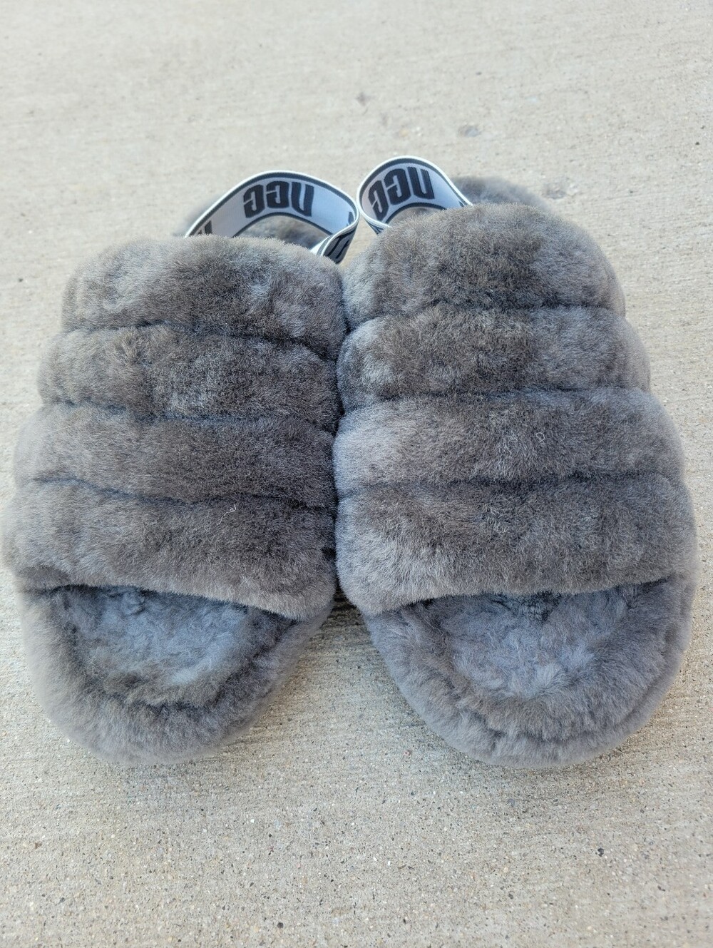 UGG Fluff Yeah Slide Charcoal Gray Womens 8 - Picture 4 of 8